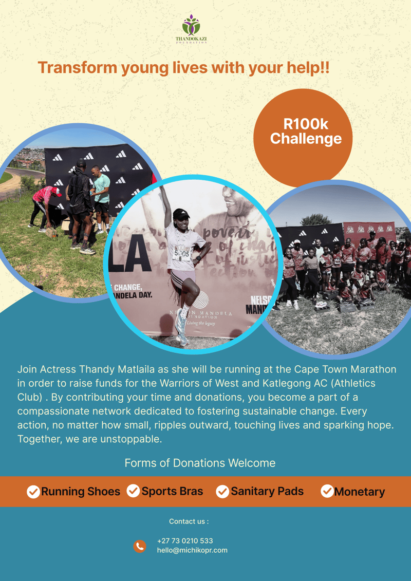 Thandy Matlaila Runs the Cape Town Marathon 2025 for Warriors of West & Katlegong AC