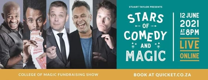 South African Stars of Comedy and Magic unite for virtual College of Magic fundraiser show