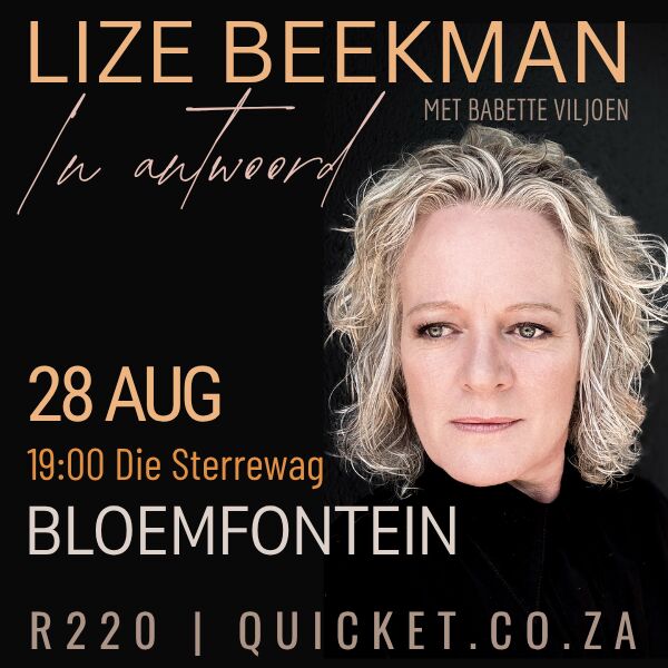 Lize Beekman Returns to Bloemfontein with New Show "In Antwoord"
