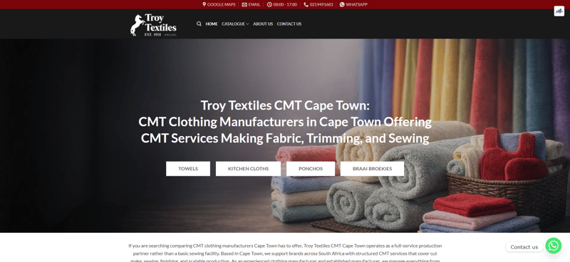 CMT Cape Town services support local brands with flexible garment production