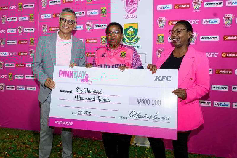 KFC Africa Donates R600,000 in Support of Cricket South Africa’s Pink Day