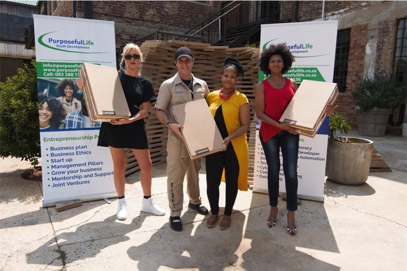 The Cross Trainer donates laptops to the new Entrepreneurship Development Centre