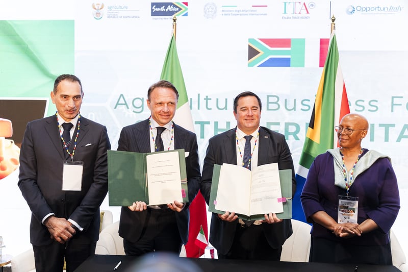 Italian Trade Agency (ICE) Co-hosts Landmark Italy-South Africa Agri-Food Business Forum and MOU Signing in Cape Town