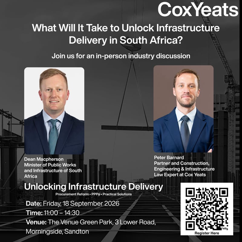 Government and industry to tackle infrastructure delivery challenges at Cox Yeats forum