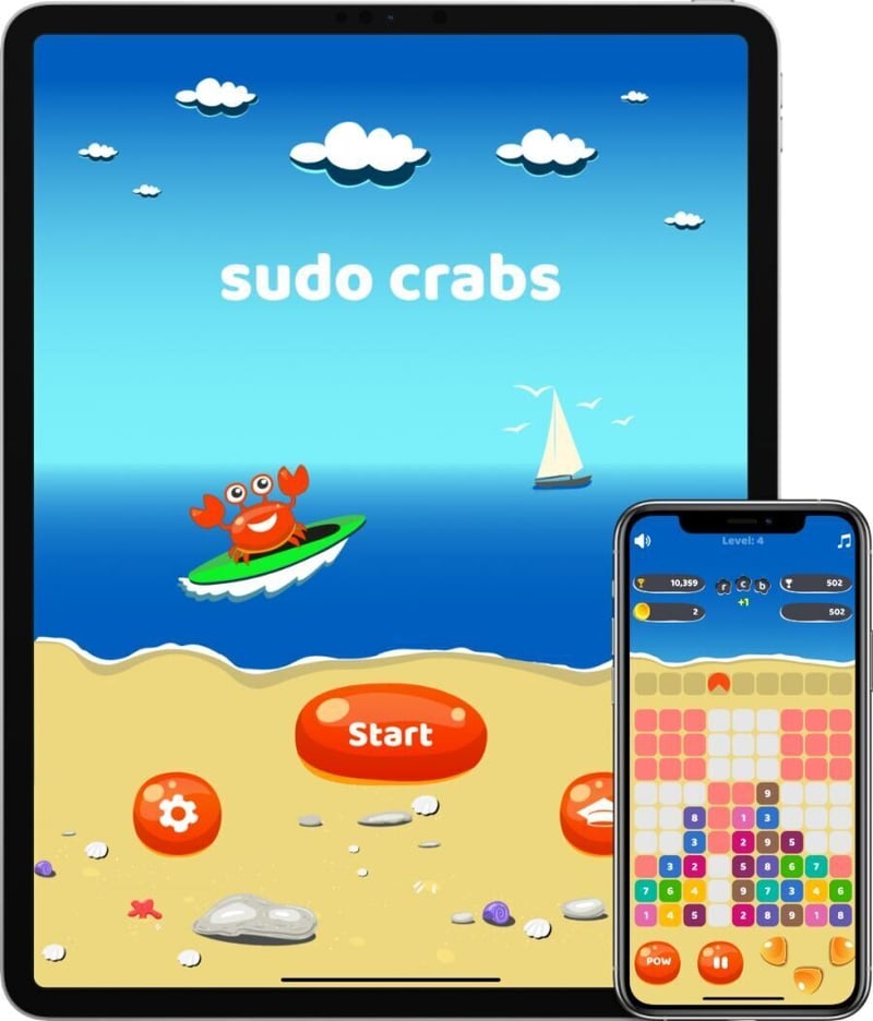 Sudo Crabs aka Arcade Sudoku Launching on the App Store (Apple)