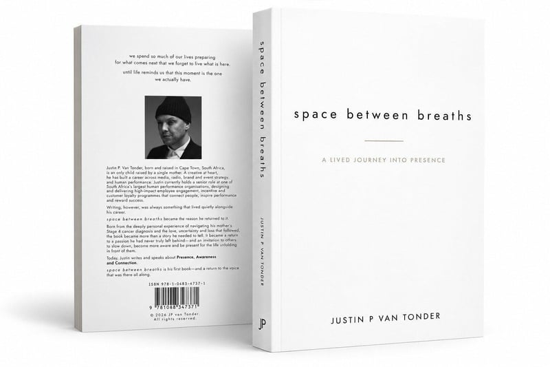 Justin P Van Tonder’s Debut Book 'space between breaths' Examines Presence, Loss and Everyday Moments—Out November 2026
