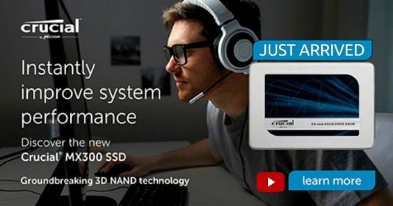 Crucial MX300 SSD’s with 3D NAND flash have arrived in South Africa!