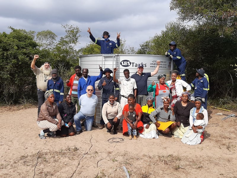 SBS˚ Tanks partners with Kingsley Holgate Foundation and Tembe Elephant Park to bring water to Tembe community