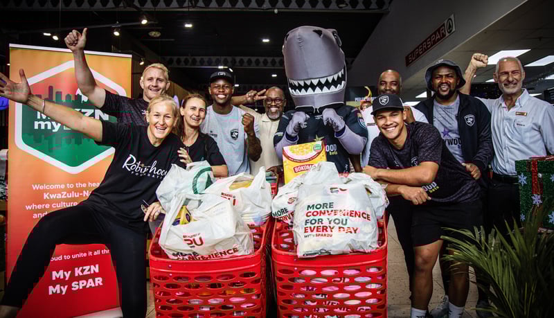 SPAR and Hollywoodbets Sharks Trolley Dash for Charity