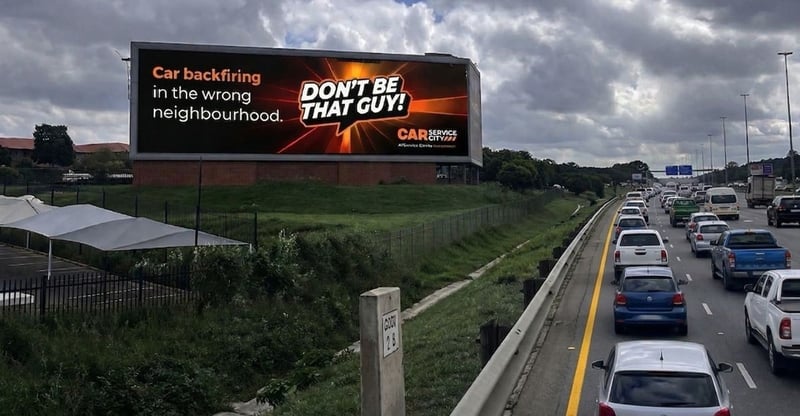 Car Service City Launches Bold Don’t Be That Guy Campaign On High Traffic N1 Billboard