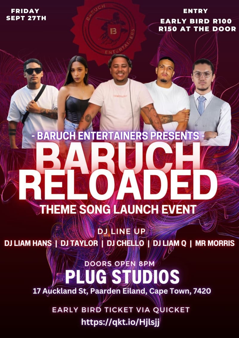 Baruch Entertainers Set to Host Theme Song Launch Event at Plug Studios in Cape Town