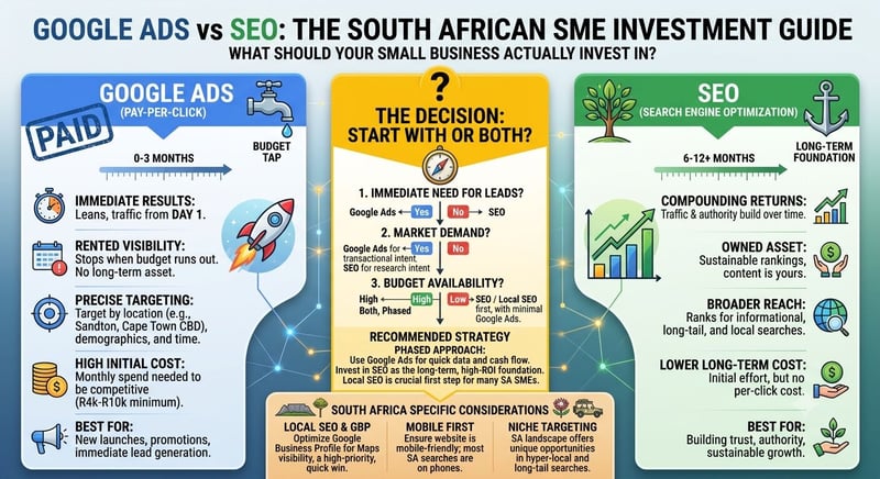 Google Ads vs SEO - What Should South African Small Businesses Actually Invest In?