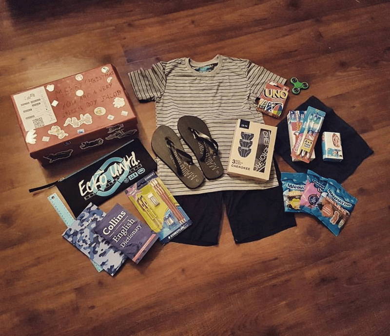 Time Square feels the joy of giving to Santa Shoebox