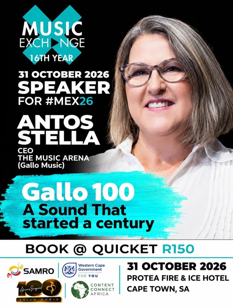 Gallo at 100 - A century of South African Music Meets the Future At MEX26